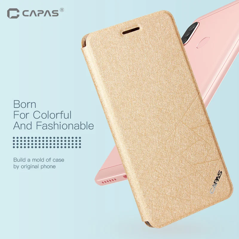Чехол CAPAS Redmi Note 5 Pro умный чехол для сна/пробуждения откидной из искусственной