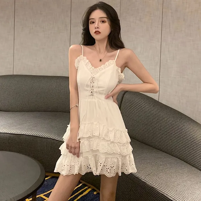 2019 летнее женское пикантное платье vestidos De Verano кружевное мини трапециевидной