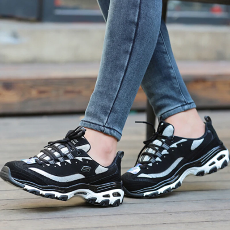 Skechers/Женская обувь D'lites нескользящая подошва дышащая на шнуровке Женская