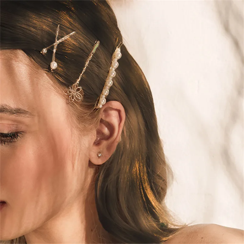 3 шт./комплект женские заколки для волос с искусственным жемчугом| |