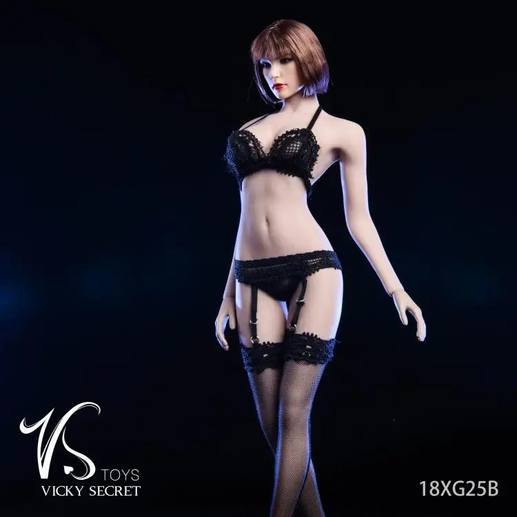 VSTOYS 18XG25 1/6 кружевные чулки на петельках колготки набор для 12 дюймов Phicen Jiaoudoll Verycool