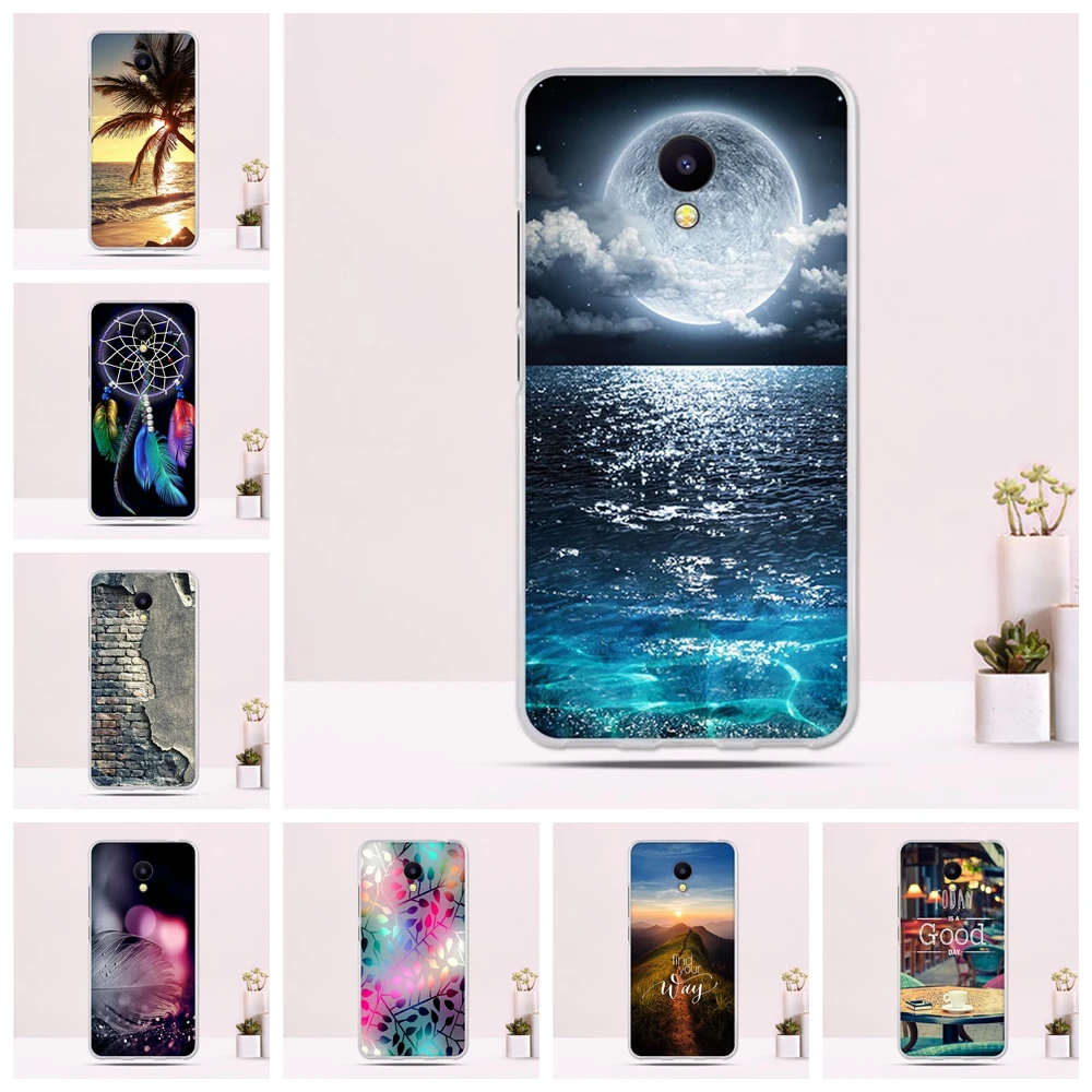 Силиконовый чехол для телефона из ТПУ Meizu M5c очаровательный синий A5 роскошные
