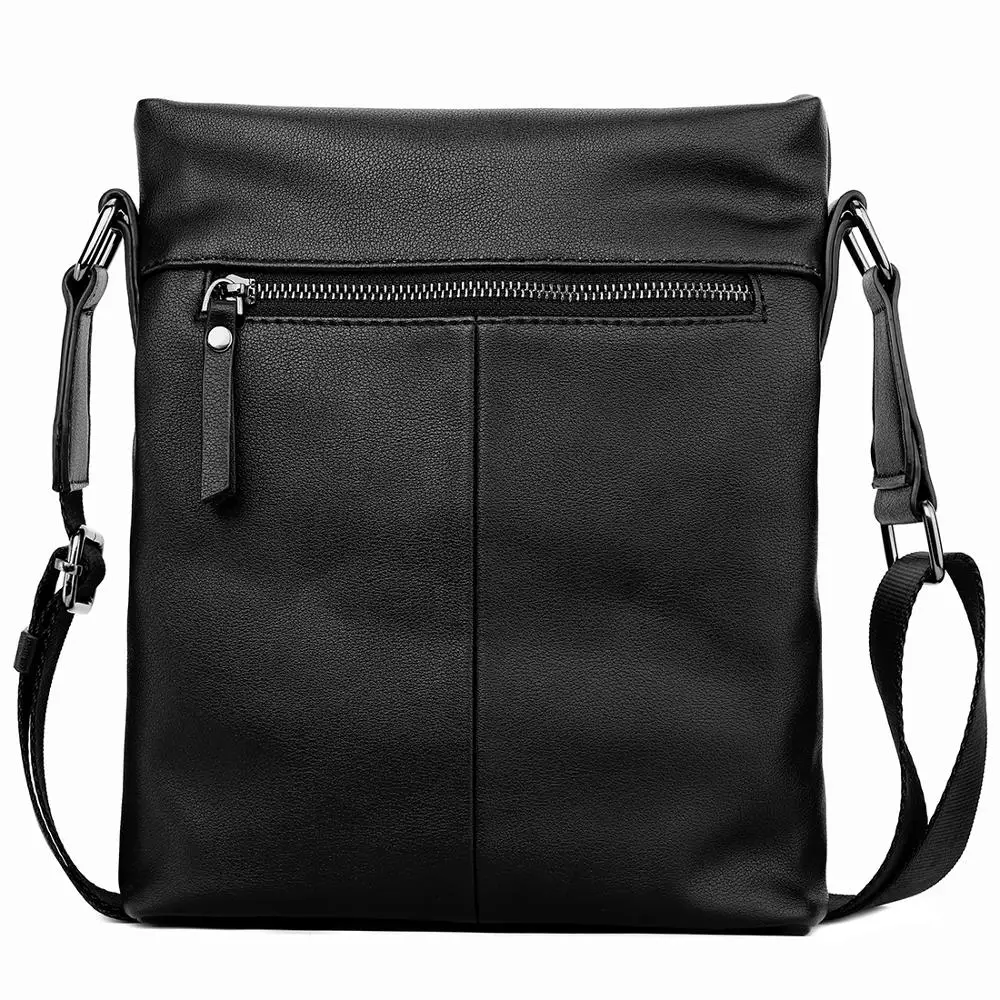 Awen Shaw Leisure Soft Litchi Pattern PU Leather Travel Messenger Bag For Man Black Mens Shoulder Crossbody Famous Brand |