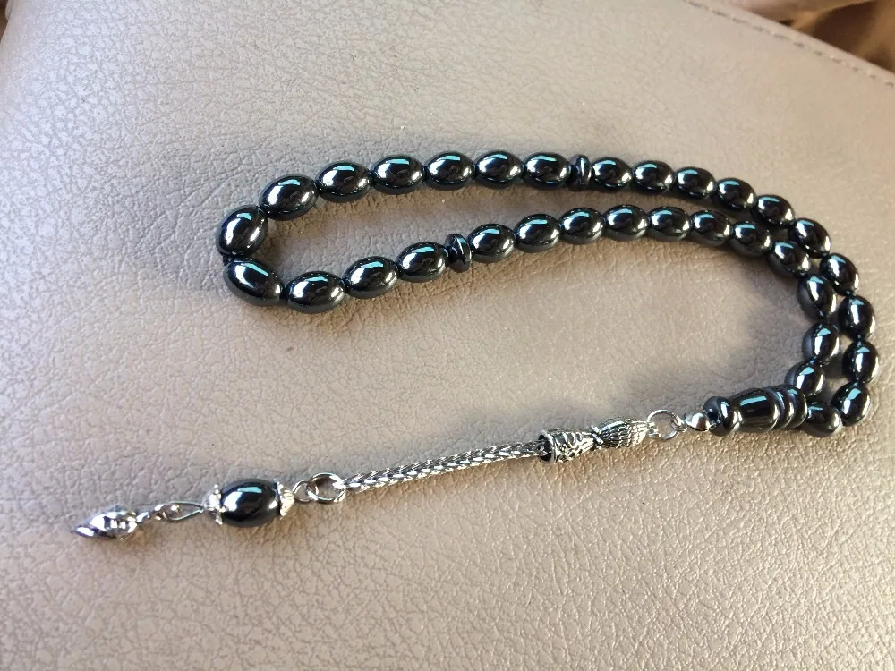 Турецкая модель мусульманский подарок hematite Молитвенные Четки из бусин tasbih misbaha