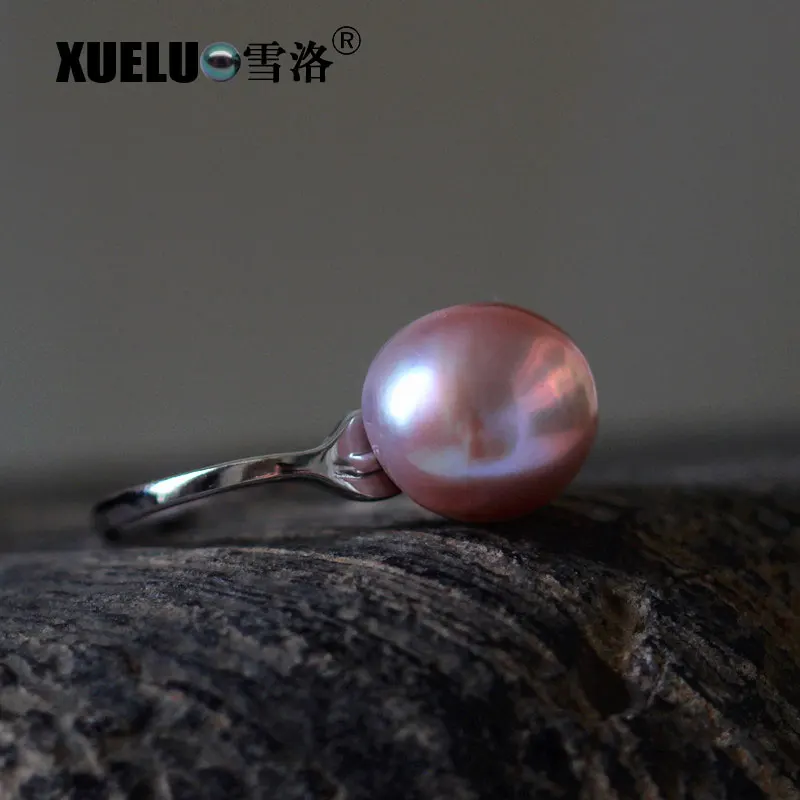 XUELUO Настоящее серебро 925 пробы модное большое кольцо в стиле барокко фиолетовая