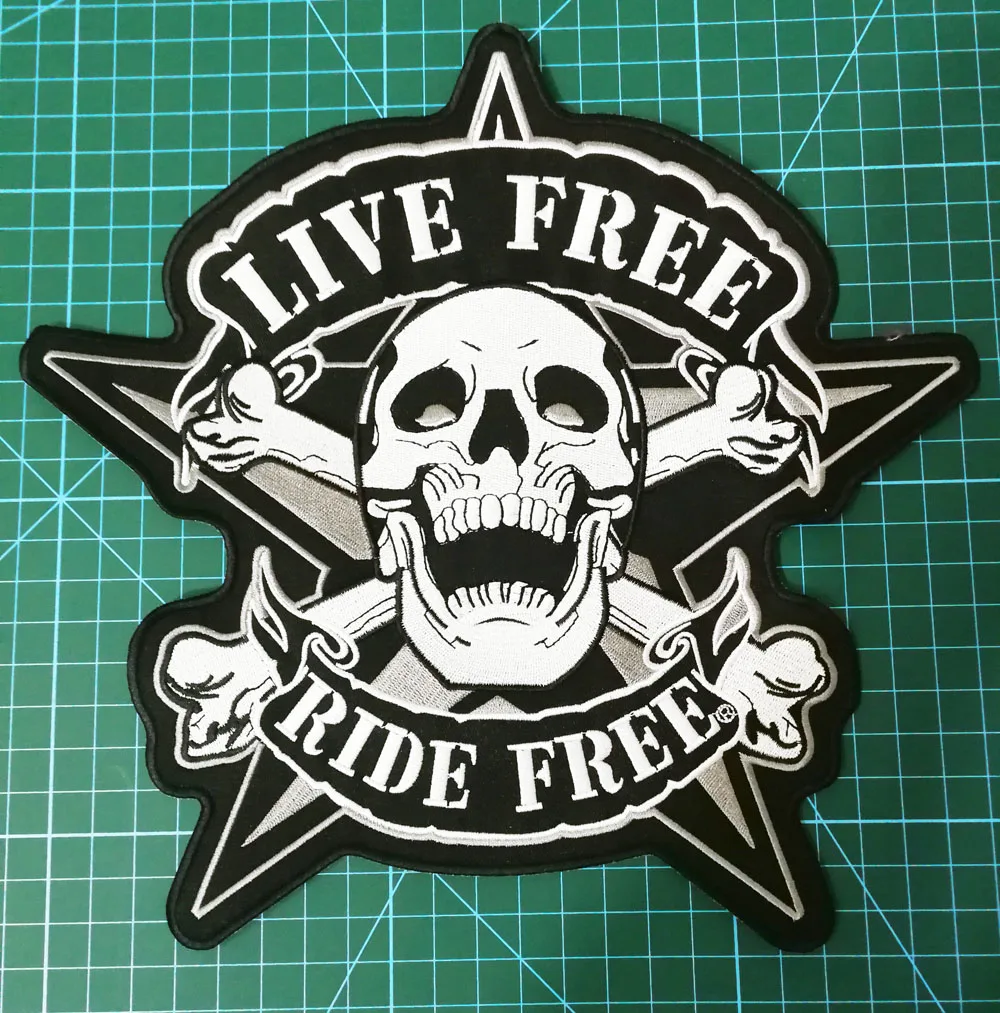 МОТОЦИКЛ ЖИВОЕ БЕСПЛАТНЫЕ НАШИВКИ ЗНАЧКИ ДЛЯ ВЕЛОСИПЕДА ЧЕРЕПА ОДЕЖДА ЖИЛЕТ