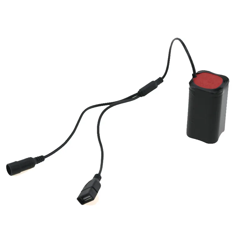 2 в 1 8 4 DC + USB разъем перезаряжаемый 4x18650 6400mAh аккумулятор 18650 батарея для Led