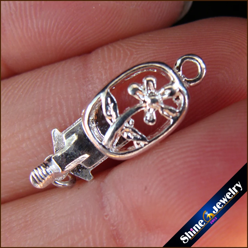 Оптовая продажа 1 струна Филигранное серебряное покрытие Цветочная коробка