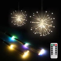 battery powered diy fireworks light bouquet shape 8 modes led string fairy lights for garden wedding party christmas lights