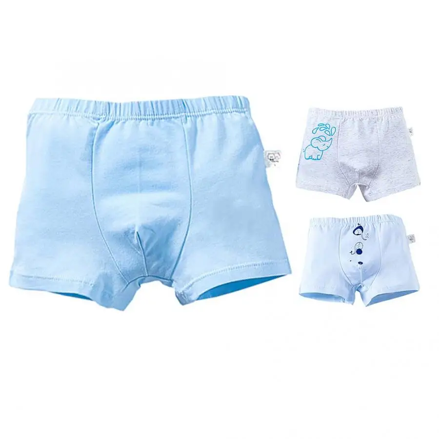 3 шт. мягкий образец мультяшного принта для маленьких мальчиков нижнее белье