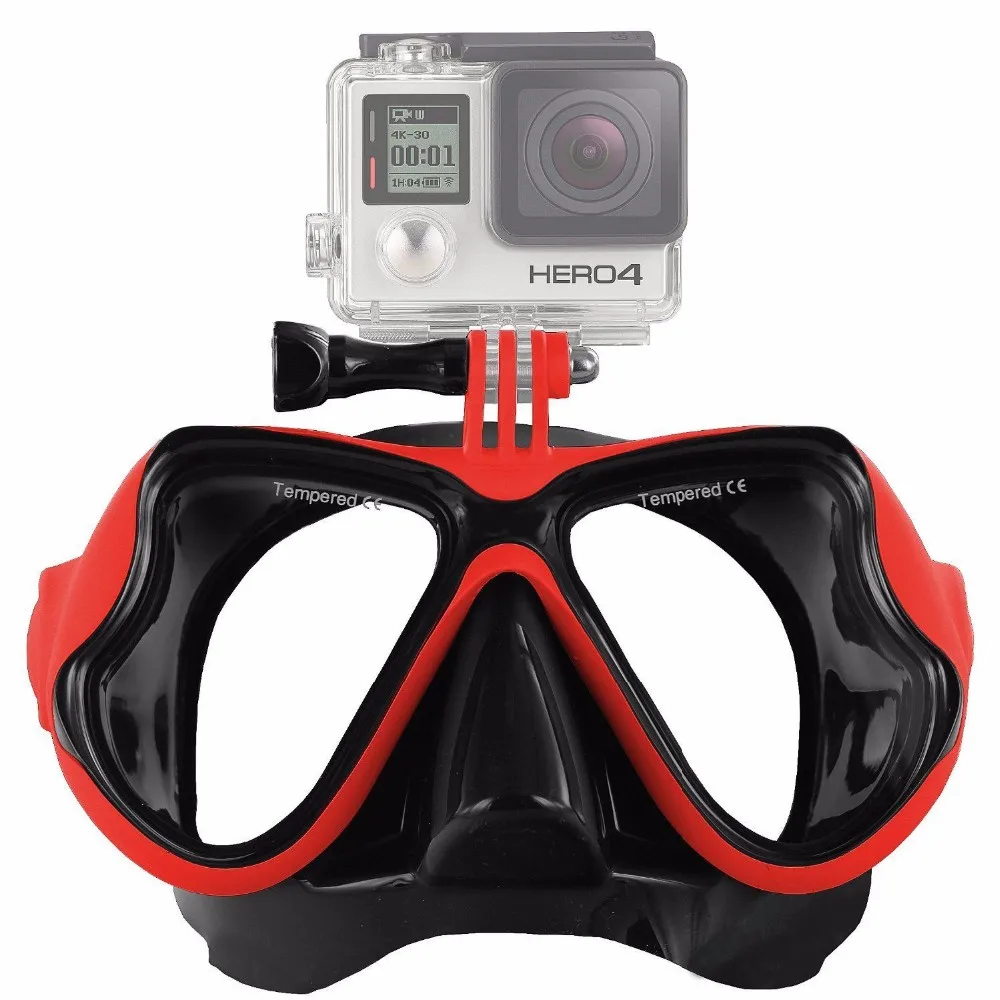 ZJM маска для дайвинга gopro Крепление закаленные очки Hero HD 7 6 5 4 3 + Sj4000 SJ5000 камера go