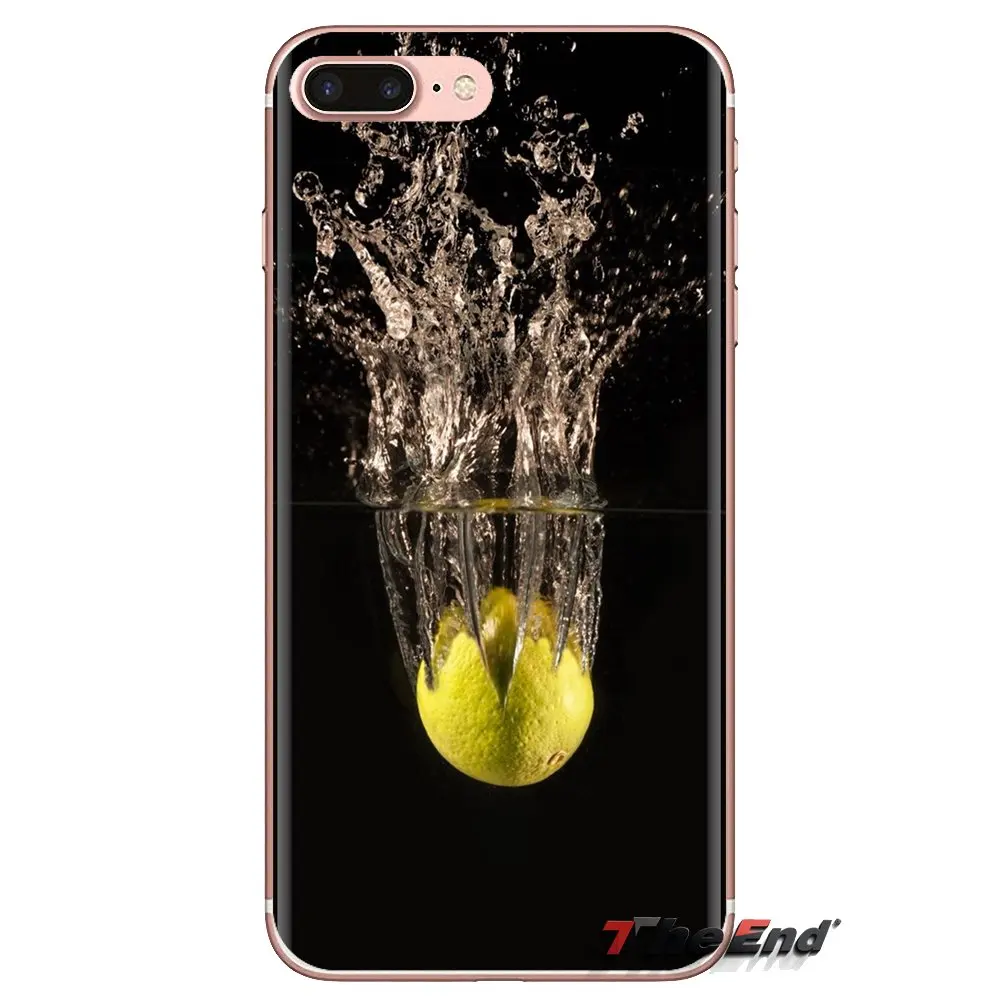 Мягкий чехол для телефона из ТПУ с изображением фруктов и брызг воды Samsung Galaxy S3 S4 S5