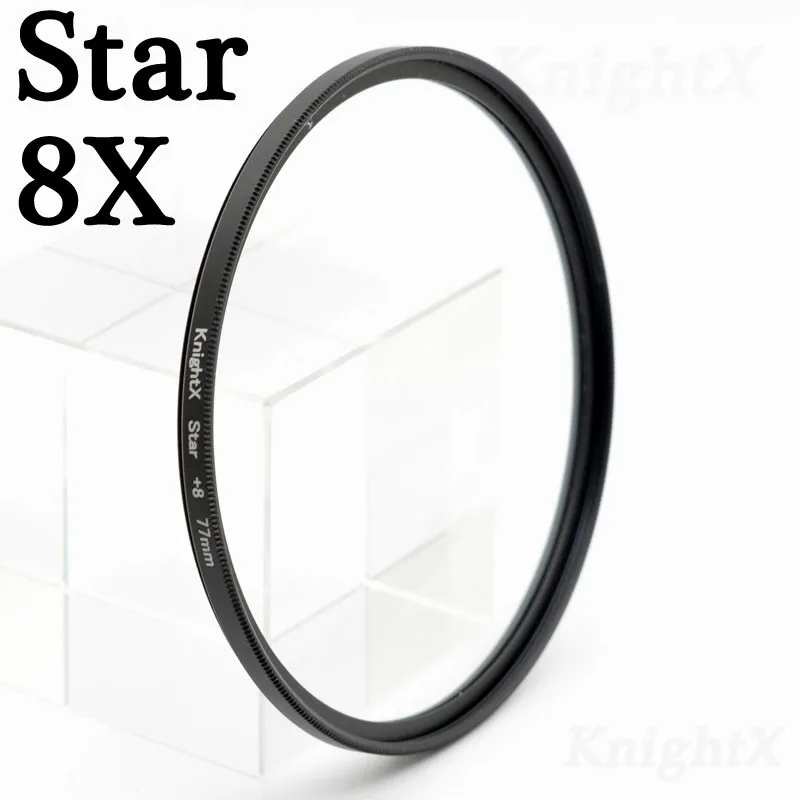 Star 8X KnightX UV STAR 8 фильтр объектива камеры для sony Canon nikon obiektyw do nikon a d5200 чехол D800 80D 5300 D5500 49 52 55 58 67 - Цвет: Star 8X