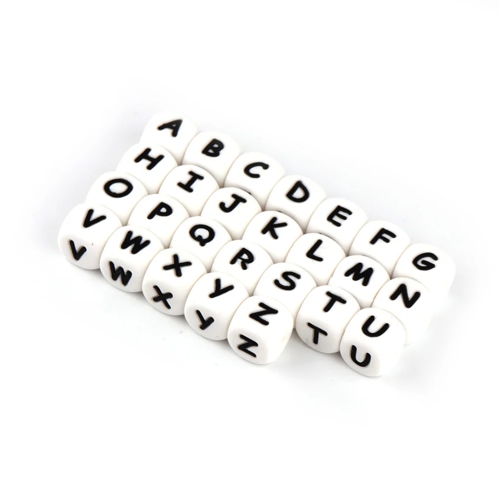 10 шт. силиконовые бусины-буквы для прорезывания зубов | Мать и ребенок