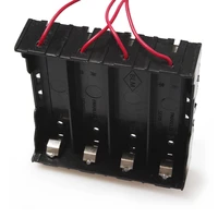 300pcslot masterfire black plastic battery holder box for 4 x 18650 with wire leads batteries storage case cover