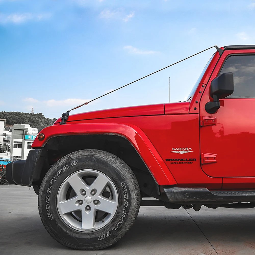 Щетка для защиты передней капота от препятствий Дефлекция веревки Jeep Wrangler JK 2007 2017