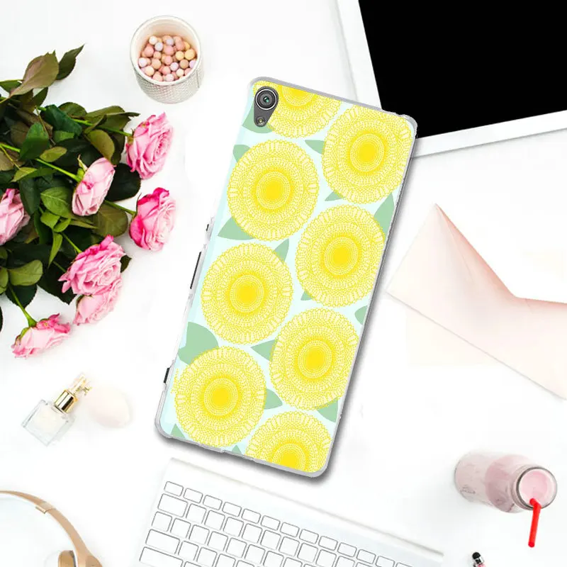 Красивый цветочный эскиз для Sony Xperia Z Z1 Z2 Z3 Z4 Z5 Compact Premium M2 M4 M5 E3 E5 T3 XA прозрачные