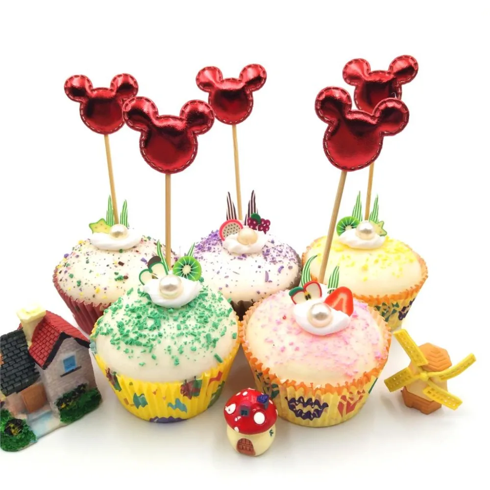 5 шт./лот милая корона с сердечком и короной для торта на день рождения кекс флаг