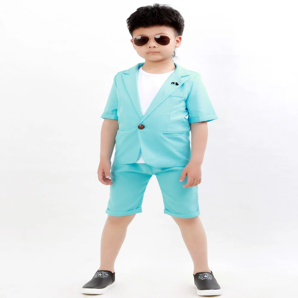 Brand Summer Baby Boys Birthday Dress Formal Suit Jacket Pants Gentleman Blazer Wedding Party Costume Clothes Set F7 | Детская одежда и