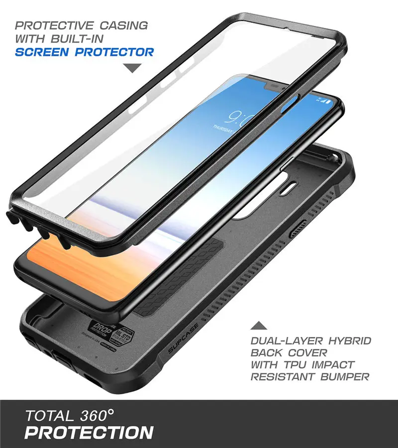 SUP чехол для LG G7 чехол thinq крышка 6,1 дюймов UB Pro полный корпус прочная кобура клип Защитный чехол со встроенной защитной пленкой