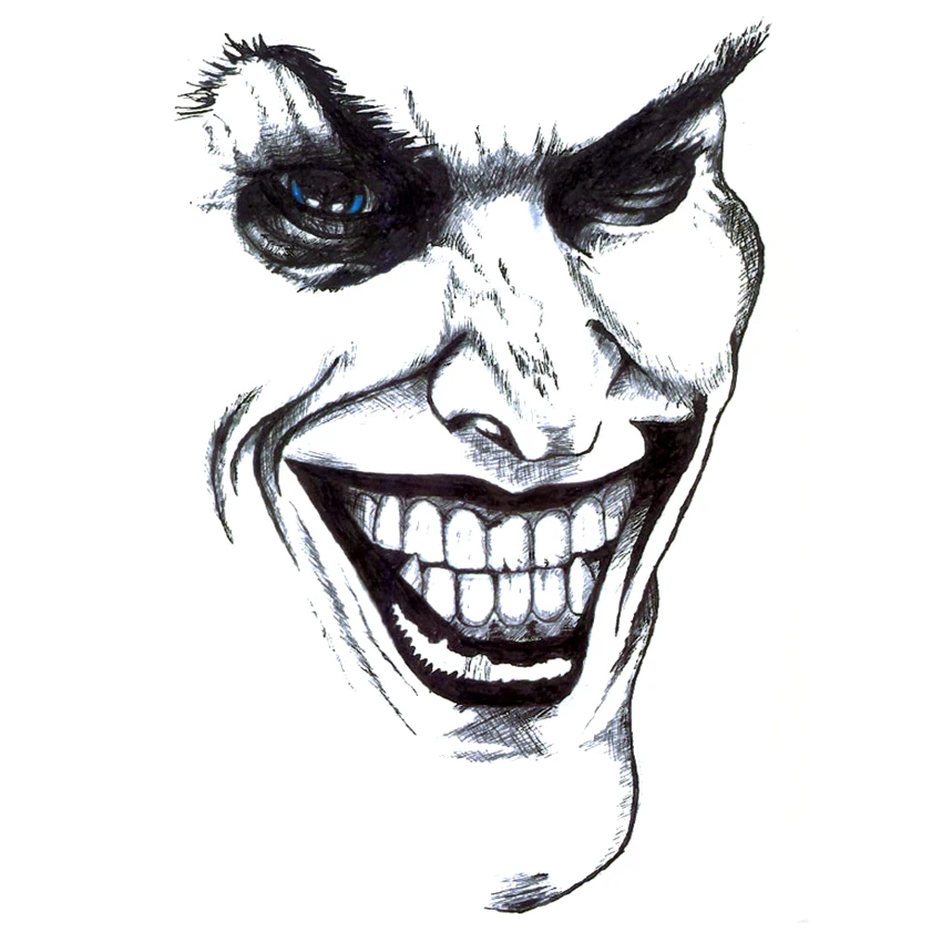Водонепроницаемые наклейки для татуировок Smile Of The Clown 5 шт.|flash tattoo|maquiagem adesivotatoo kids |