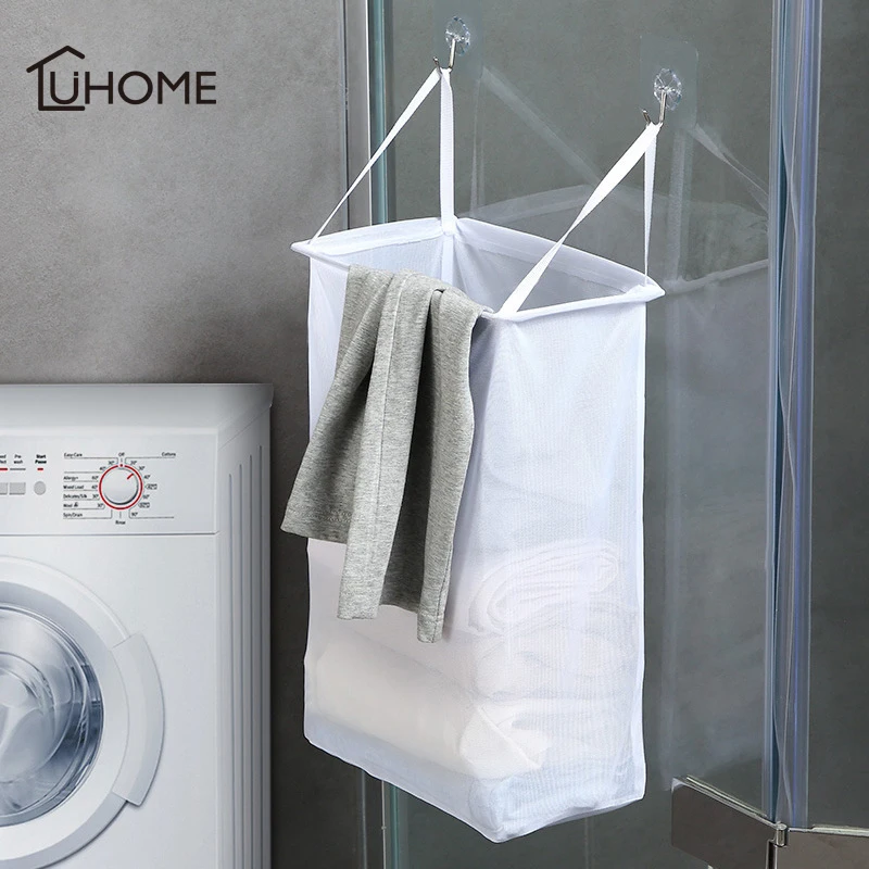 

Wall Hanging Laundry Basket Underwear Socks Storage Barrel Clothing Storage Bucket Laundry Organizer Holder Pouch Household