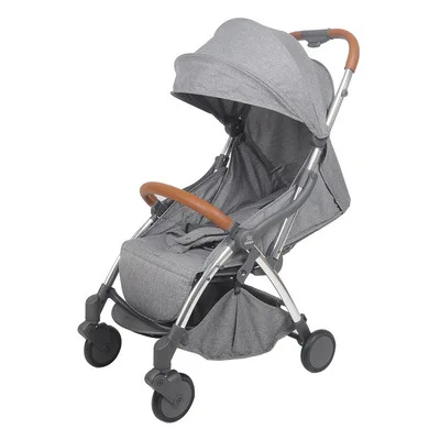 gray silver frame Автоматический светильник-тележка, подвесной светильник, сидя и лежа, детская коляска 0-5 лет, Детская переносная коляска - Цвет: gray silver frame