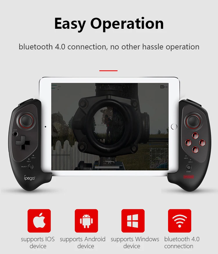 Bluetooth 4,0 Беспроводной игровой контроллер Джойстик для iPad PUBG Android телефон планшет смарт TV PC Универсальный Портативный тонкий геймпад