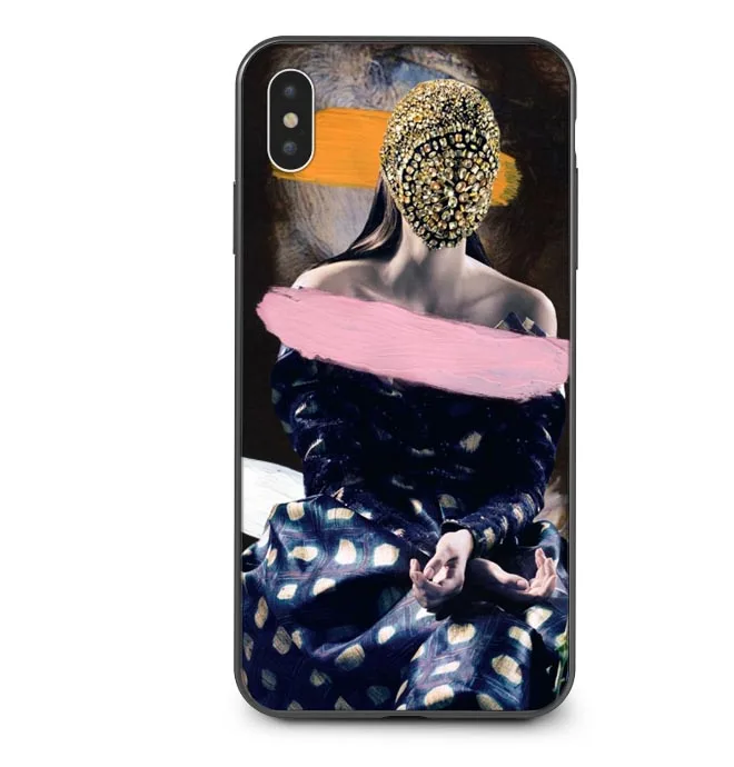 Абстрактные Художественные линии Давид печати чехол для iPhone X XS MAX XR Мона Лиза