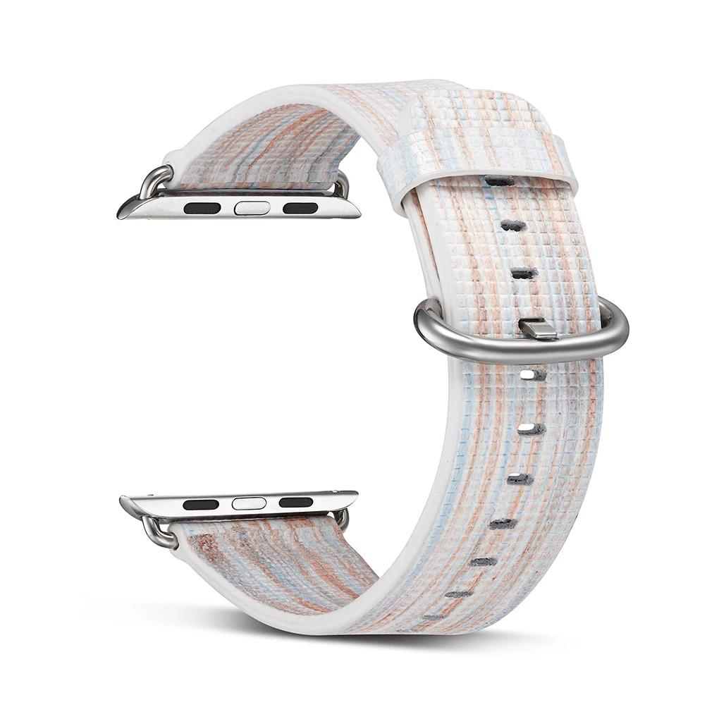NO.3 Замена для iWatch1/2/3/4 Кожаный браслет Пресс зерна наручные Замена ремешка аксессуары - Цвет: NO.3