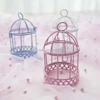 50pcs european creative iron romantic bird cage wedding candy box wedding favor and gifts party decoration