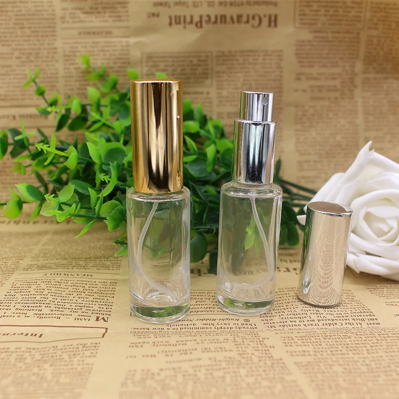 

20ML Transparent Round Perfume Glass Empty Epray Cosmetic Bottle 2PCS/LOT