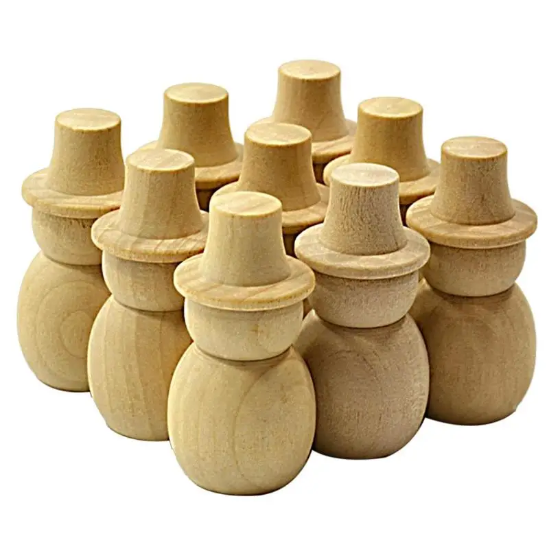 10 шт. DIY снеговик деревянный колышек кукла свадебный торт Топпер свадебный торт Семья Рождественский подарок DIY игрушка поддержка дропшиппинг