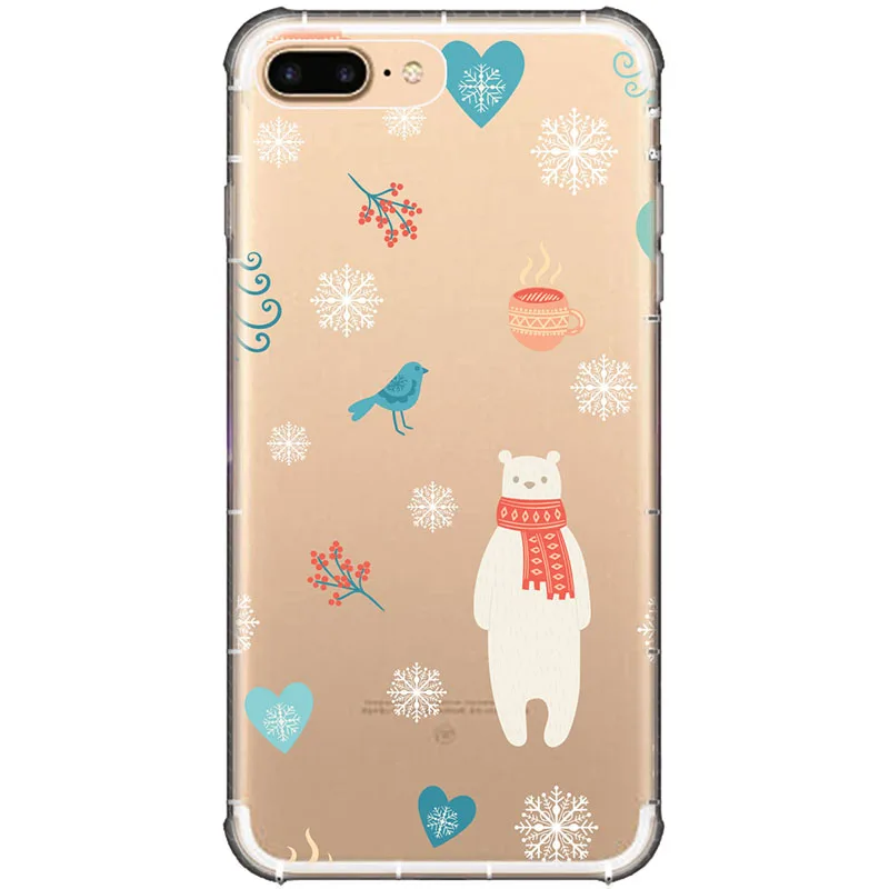 Soft Silicone Phone Case Happy New Year Merry Christmas Snowman Santa Claus Cover for iphone 11 PRO 5s se 8 7 6 6S plus XR |