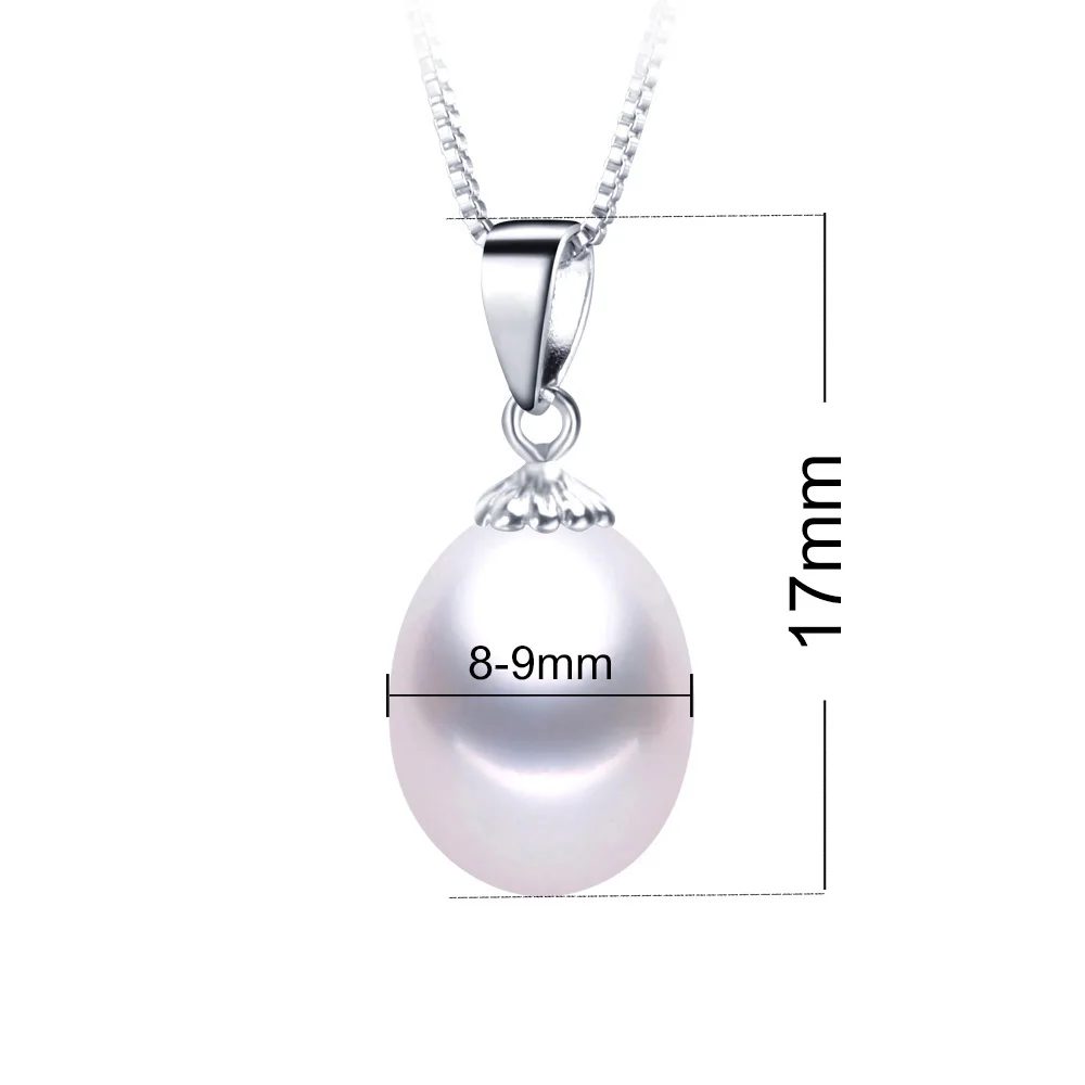 2016 Fashion Black pearl necklace pendant Hot selling 925 sterling silver jewelry for women 8-9mm with gift box | Украшения и