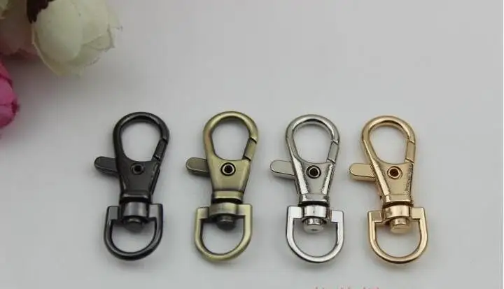 (100 PCS/lot) 4 color DIY bag spring link latch key chain lobster clasp hardware accessories | Багаж и сумки