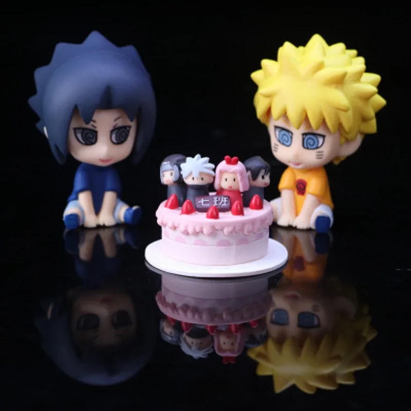Японское аниме фигурки Наруто игрушки наруто Uchiha Sasuke фигурку 8 см ПВХ Модель Hokage