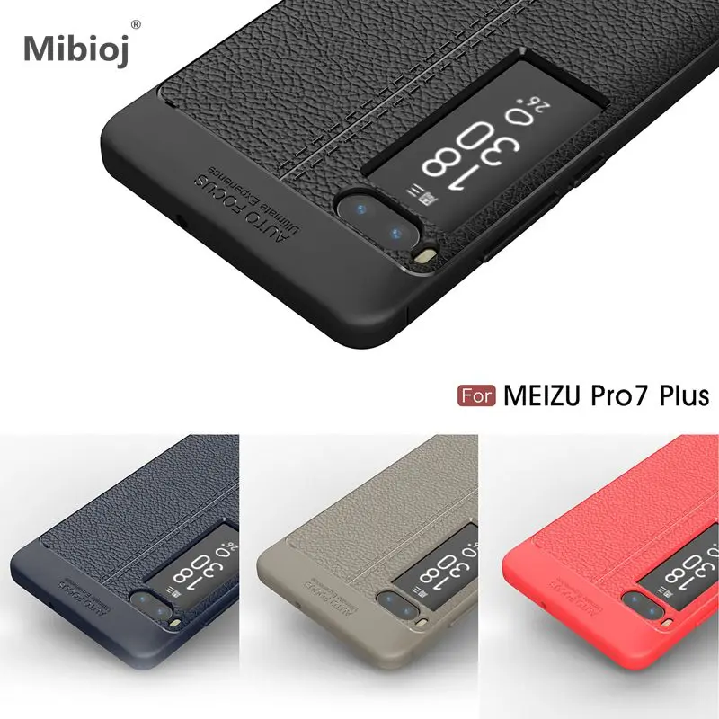 Mibioj Личи узор Ретро противоударный мягкий чехол из силикона и ТПУ для Meizu Pro 7 Plus