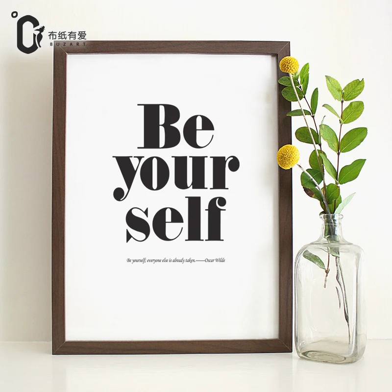 Декоративные картины на холсте Be yourself в скандинавском стиле домашние для