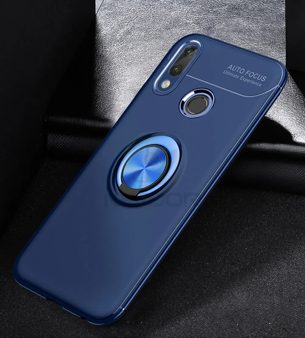 Противоударный чехол для huawei Honor 8c, чехол, ТПУ, силиконовый, с подставкой, бампер, кольцо на палец, магнитный кронштейн, задняя крышка для huawei Honor 8C
