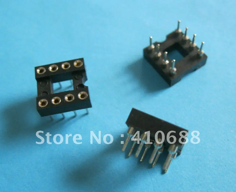 600 шт. IC гнездо адаптера круглые 8 Pin заголовки и (IC) Шаг гнезда 2 54 мм X = 7 62 мм|socket