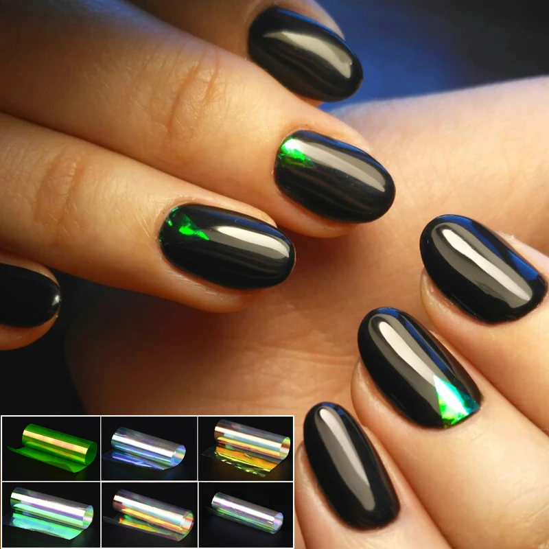 Наклейки для ногтей с зеркальным эффектом 6 шт.|nail foil|transfer nail foilwater decals |
