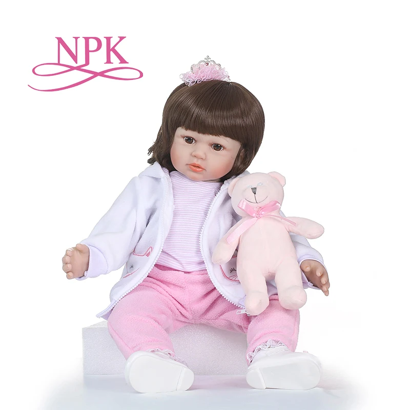 Реалистичная виниловая силиконовая кукла-реборн NPK для девочек 58 см | Игрушки и