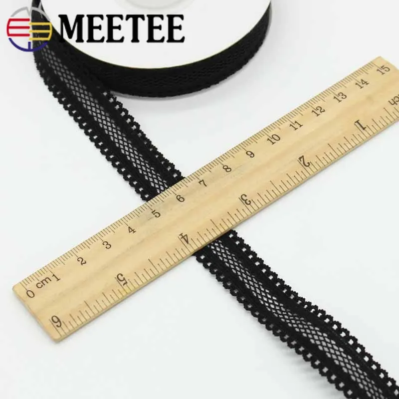 Meetee 22 м 1,8 см кружево сетки полые эластичная ленточная Ткань DIY Детская резинка для волос Вышивание отделка талии полосы одежды аксессуар BD282