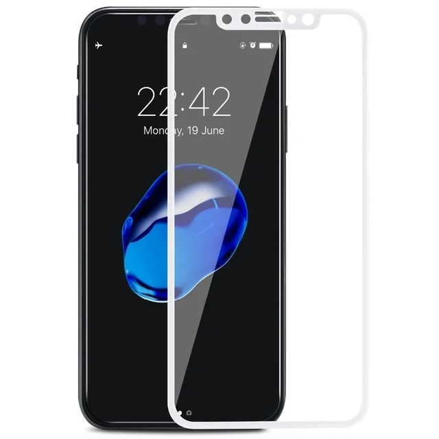 Для Iphone X черно-белый цвет 3D полное покрытие Защита экрана Защитная пленка для