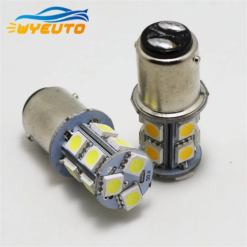 1 шт. белые лампочки для автомобилей S25 1156 1157 12В 5050 13 LED 3 ядерный стробоскоп сигнал