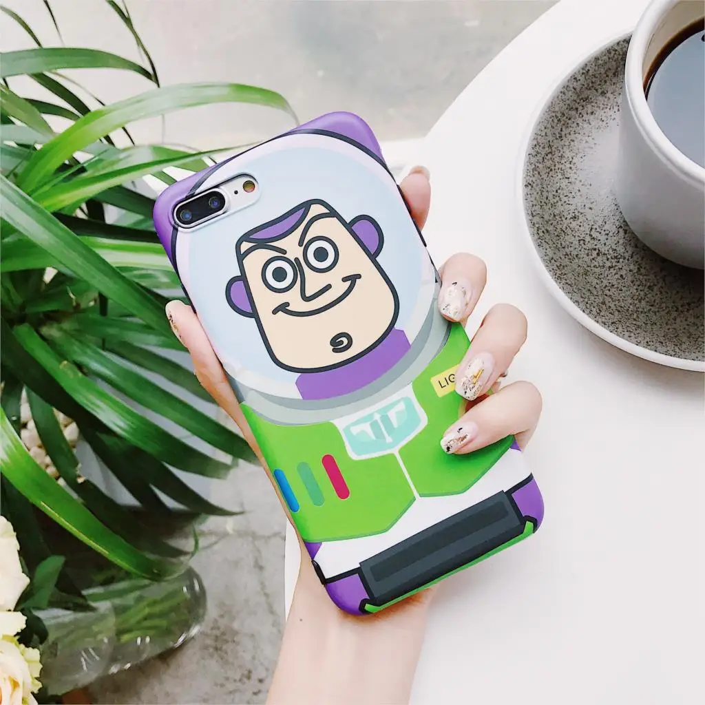 Модный мультфильм аниме Disneys История игрушек Базз Лайтер пара чехол для iPhone 8 7 6 6s