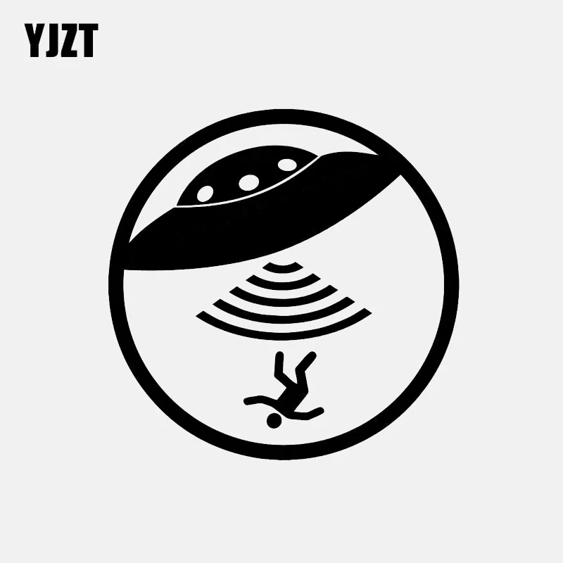YJZT 13 см * забавные UFO автомобильный Стикеры виниловые наклейки в виде Фотообоев c