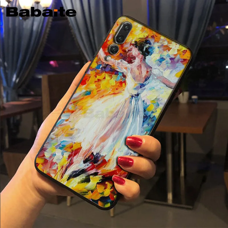 Babaite oilpaint картина маслом черный мягкий чехол для телефона huawei p20 pro p20lite p9lite nova 3i honor