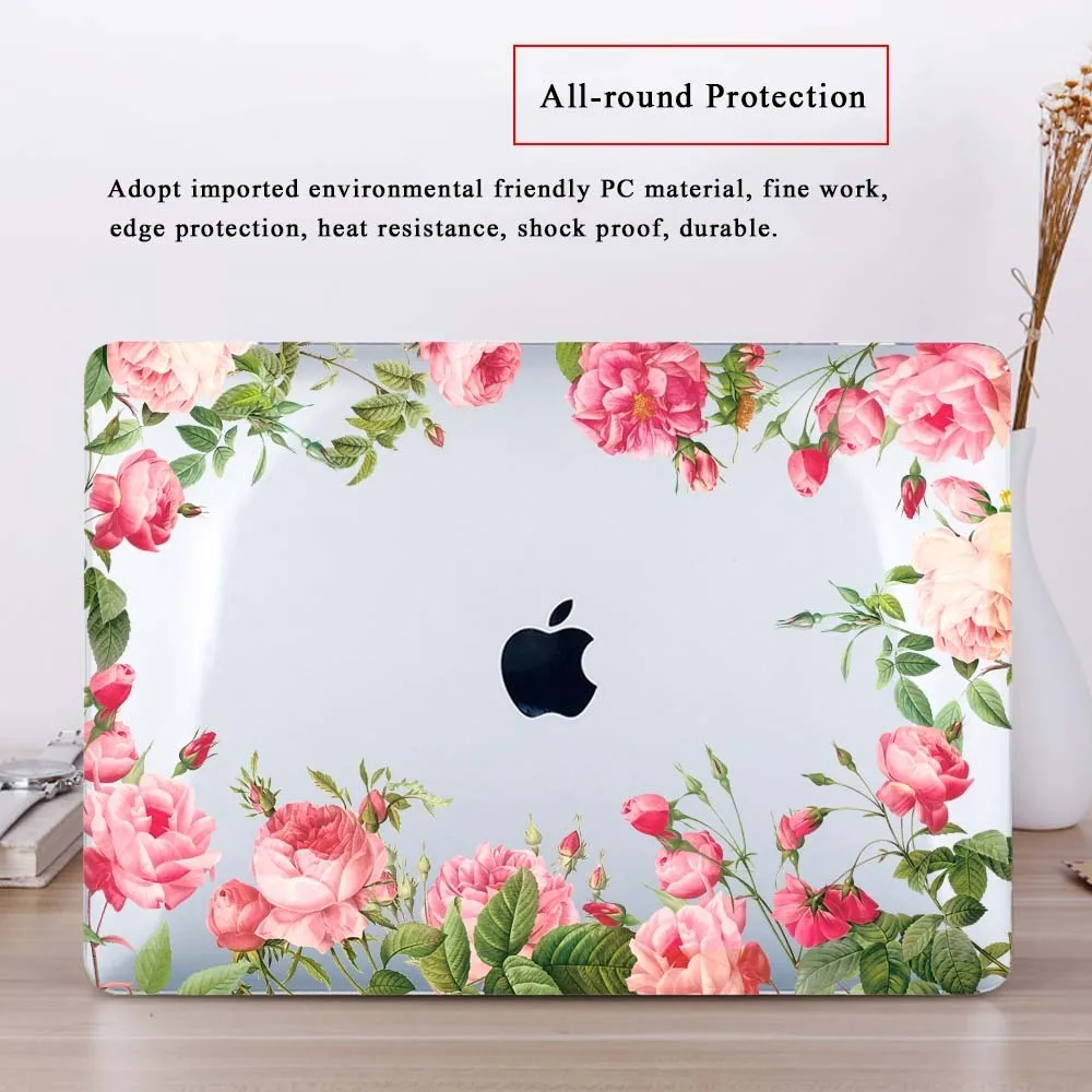 Чехол Redlai для Macbook New Pro 13 15 w/o Touch bar Air 13 A1932 чехол для ноутбука Air Pro retina 12 13 15 жесткий чехол с цветочным принтом